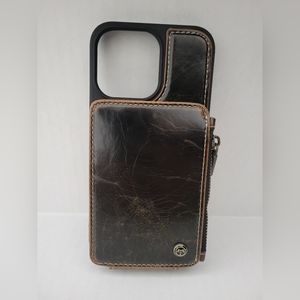 Zipper Wallet Strap Leather Case Cover Card Holder For iPhone 14 Pro  Max